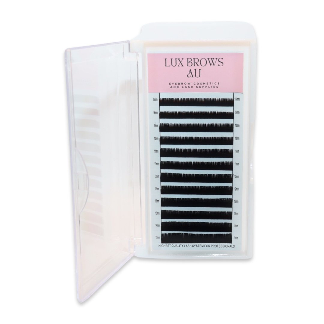 Classic C Curl Mega Black Lash Extensions - Lux Brows AU Lash Supplies