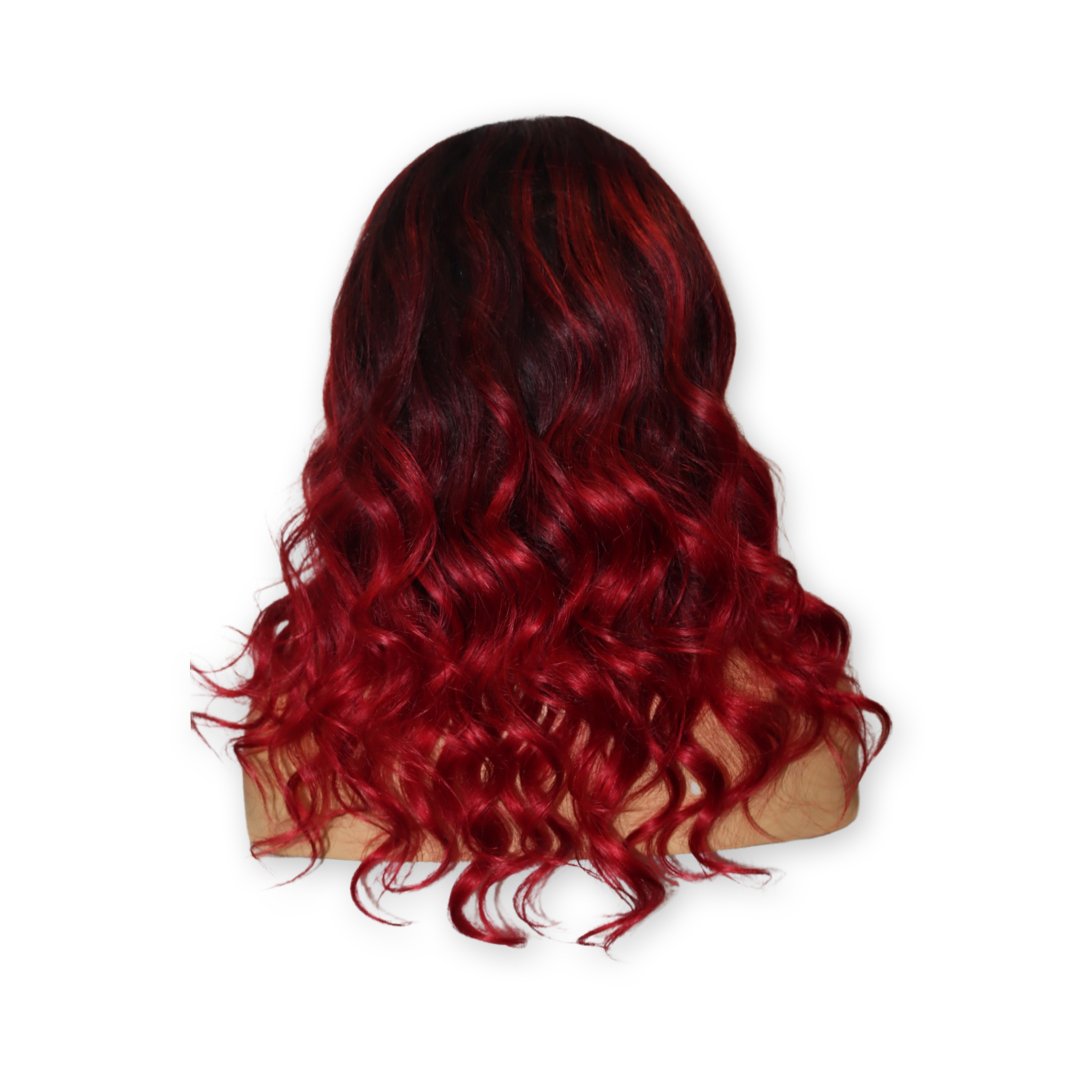 Red Ombré Lace Front Wig - Lux Brows Au